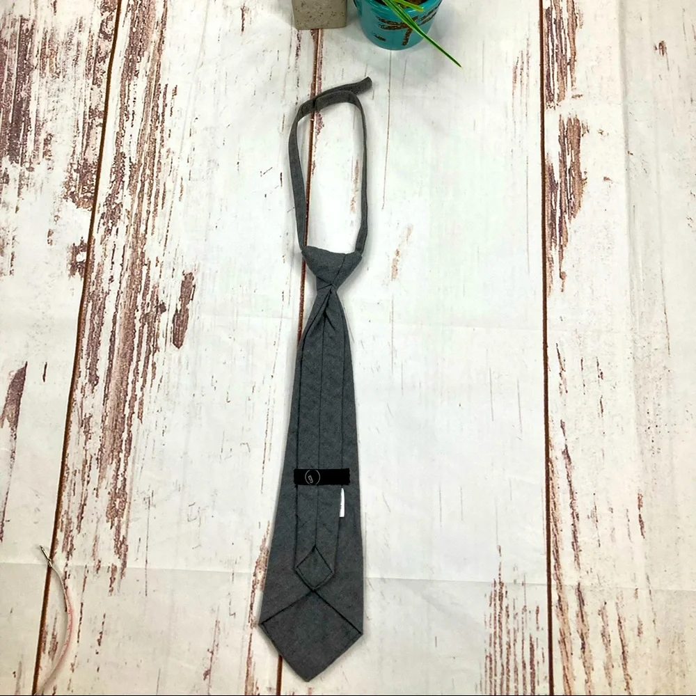 George Neck Tie Hook & Loop Strap Steel Gray Sz 12in